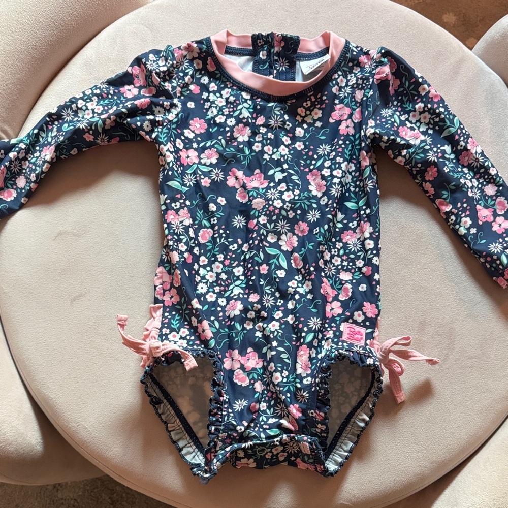 Ruffle Butts Long Sleeve Kids Swimwear